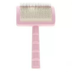 Фото Пуходерка для тварин з м'якими зубцями Groom Soul Pro Series Soft Long Pins Pink - 1