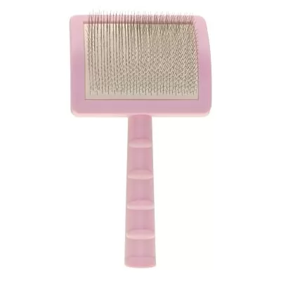 Фото Велика пуходерка для тварин з м'якими зубцями Groom Soul Pro Series Soft Long Pins Pink