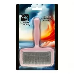 Фото Мала пуходерка для тварин з жорсткими зубцями Groom Soul Basic Series Air Cushion Pink - 9