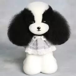 Фото Шерсть манекена головы для Mr Jiang Teddy Head Model Black And White - 1