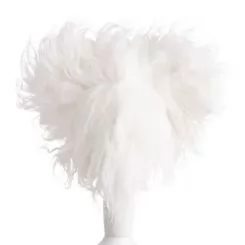 Фото Шерсть манекена головы для Mr Jiang Teddy Head Model Prick Eared Style White - 2