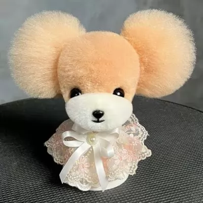 Все фото Шерсть манекена головы для Mr Jiang Teddy Head Model Prick Eared Style Champagne And White