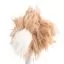 Шерсть манекена головы для Mr Jiang Teddy Head Model Prick Eared Style Champagne And White - 4